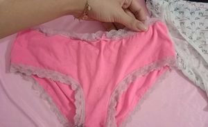 Cute Pink Lace Trim Briefs