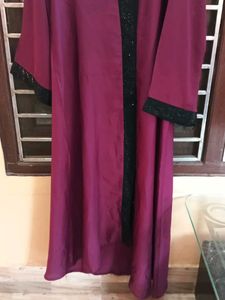 Purple Embellished Abaya