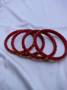 Maroon Bangles Set Of 4