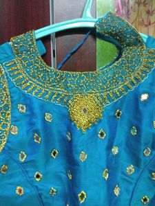 Multicolour Heavy Work Crop Top