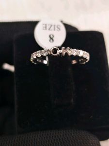 CK Initial Ring 925 silver sterling