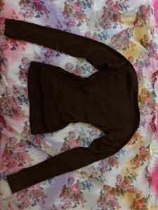Brown Long Sleeve Top- Bust Size: 30-34
