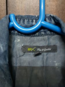 Blue HRX Tie-dye Long Shirt