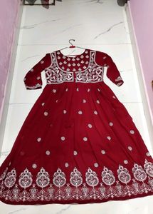 Wine Gown Kurti