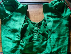 Readymade Green Blouse with Astar attached