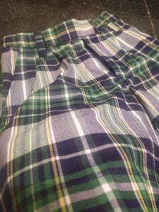 Green-Blue Checked Boxer Shorts