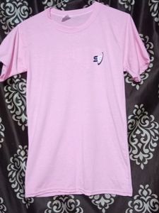 Summer Casual T Shirt For Women In Baby Pink Color