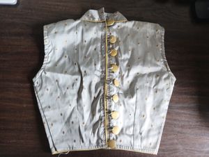Custom Silver Ethnic Blouse