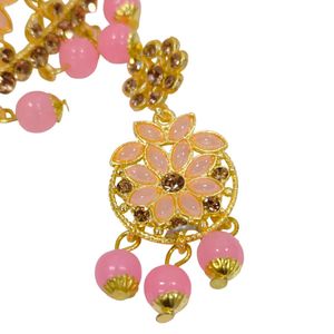 Glamorous Floral Gold-Toned Choker Necklace Set