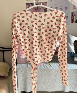 Floral Wrap Top