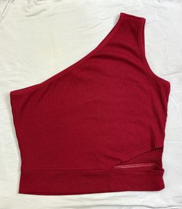 One shoulder cut-out crop top❤️‍🔥