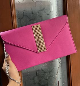Pink Clutch with Chain