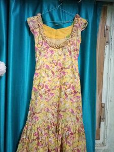 Floral Print Yellow Sundress