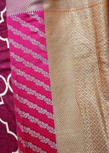 Pink And Orenge Saree