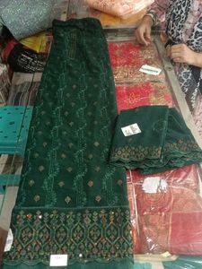 Green Dress Material