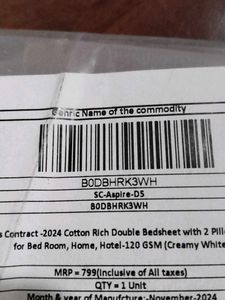 Rich Cotton Bedsheet With Two  Pillow Covers