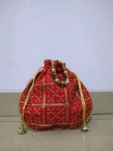 Beautiful Red Potli Bag