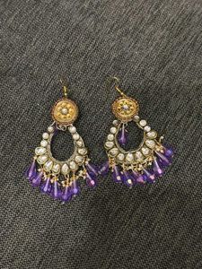 Purple Drop Earrings