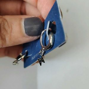 Lightning Bolt &amp; Star Huggie Earrings