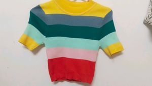 Striped Ribbed Knit Top