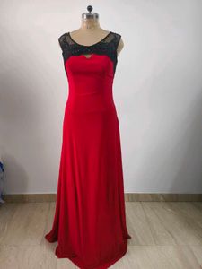 Red Lace Top Gown
