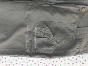 Olive Green Straight Pants For Women