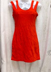 7177. Cute Orange Mini Dress