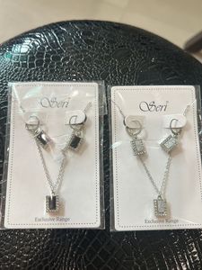 Black And Silver Chain Set