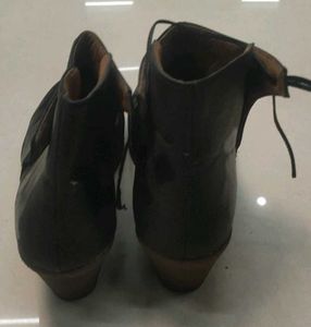 Black Leather Ankle Boots