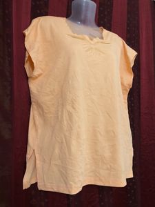 Tan Colour Short Sleeve Top