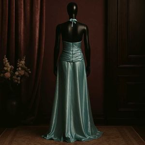 Today Sale🎉🎊Blue Halter Gown