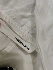 White Hooded Pullover Top