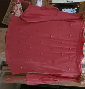 Pearl Pink Babydoll Korean Kpop Top