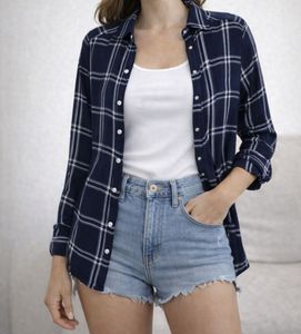 Blue Plaid Long Sleeve Shirt