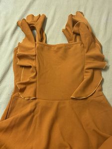 Mustard Ruffle Dress