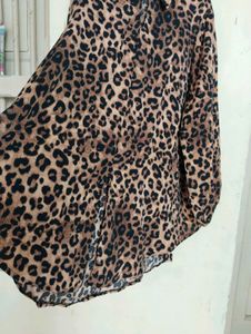 Leopard Print Tunic Top imported quality