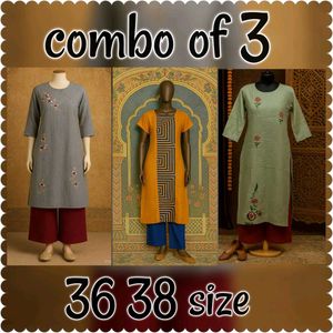 🇳🇿💫🎀Set of 3 Women Kurta On sale