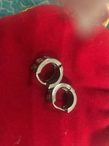 Elegant sterling-silver half-moon studs