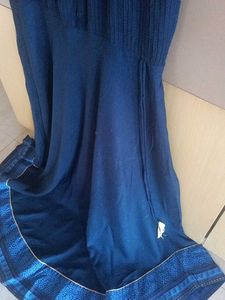 NEW Indigo Blue Printed Sleeveless Kurti/Gown