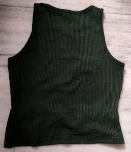 Olive Green Twist-Front Tank