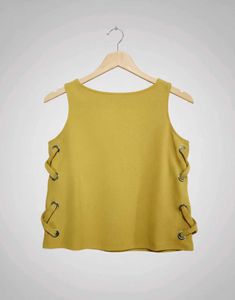 Mango Mustard Lace-Up Tank