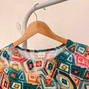Geometric Print Bodycon Dress