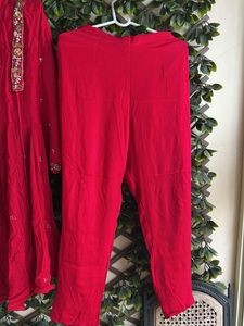 Red Color Indowestern Co-ord Set