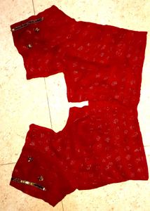 Red Embroidery Wrork Sareee