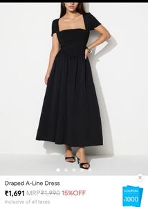 BLACK MIDI DRESS