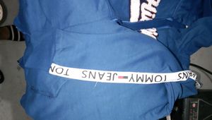 Blue Front Zipper Sweat Shirt