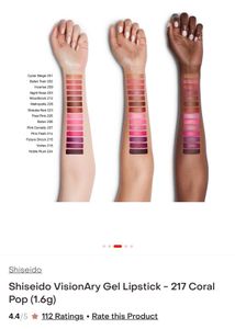 Sealed Shiseido VisionAiry Lipstick-217 Coral Pop