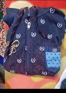 Stylish Navy Blue Zip-Up Hoodie