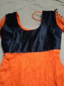 orange kurta set
