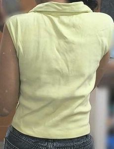 Butter  Yellow Sleeveless Top